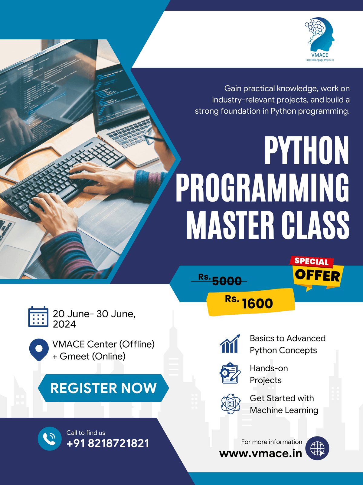 Python and Machine Learning Masterclass at VMACE Institute